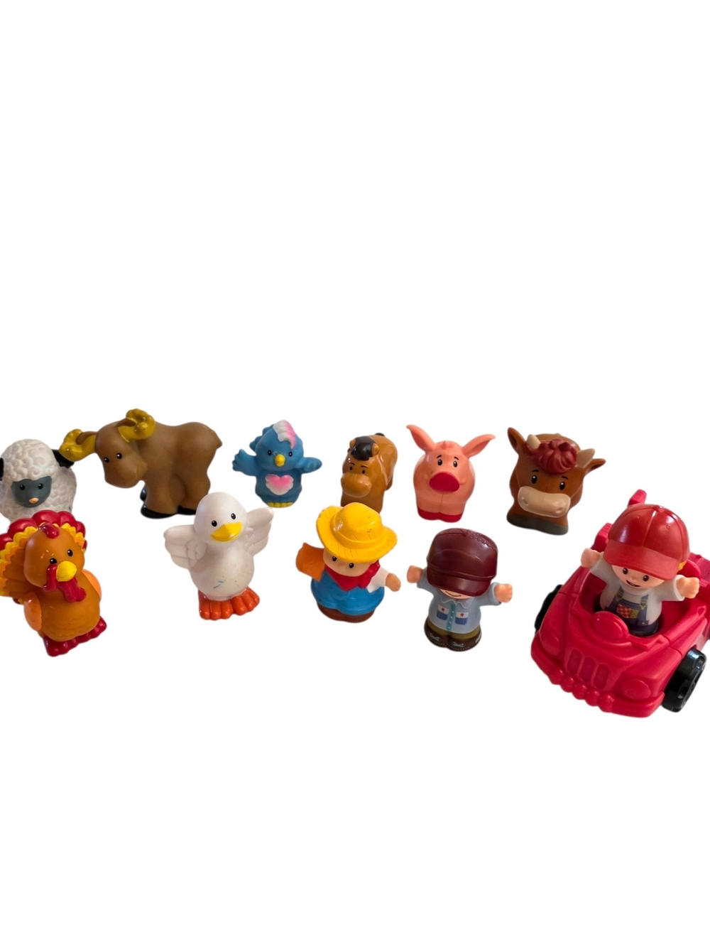Fisher Price Little People Farm Lot Of 11 Figures People Animals Truck Toys Kids